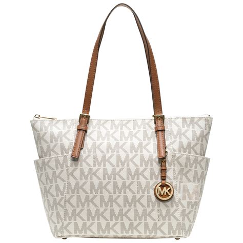 michael kors mk white quilted tote handbag purse|Michael Kors outlet clearance bags.